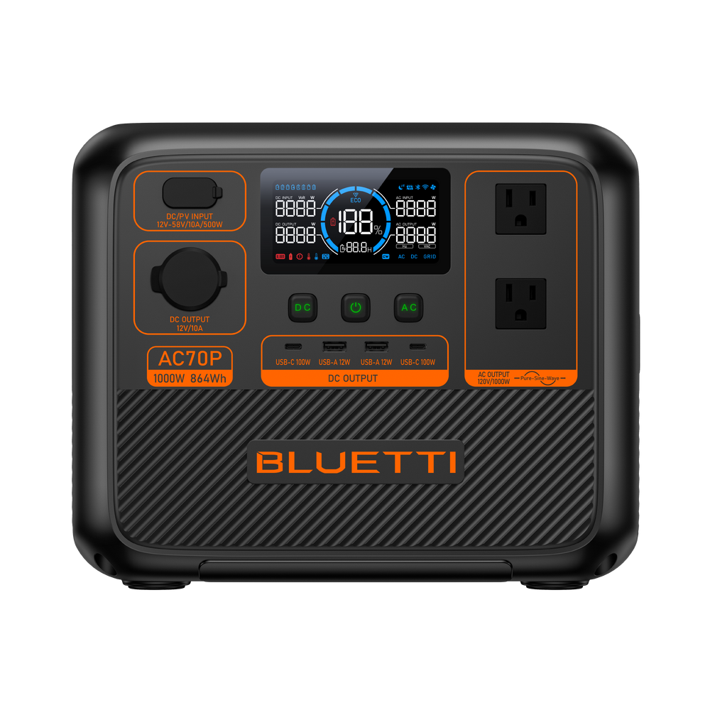 BLUETTI Premium 80 Portable Power Station 864Wh 1000W Solar Generator