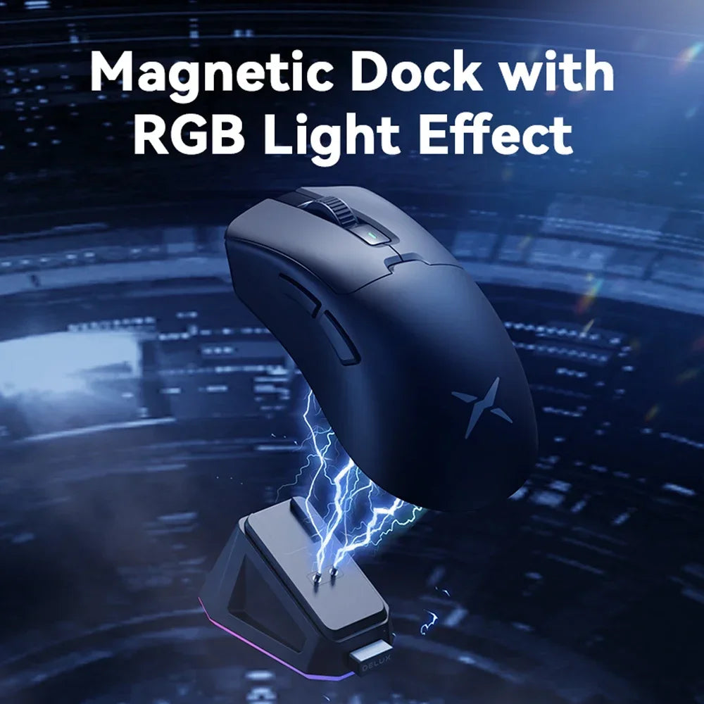 NNEOBA Wireless Gaming Mouse 8K Polling RGB Dock