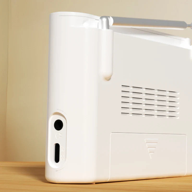 NNEOBA Mini Portable Digital FM Radio White