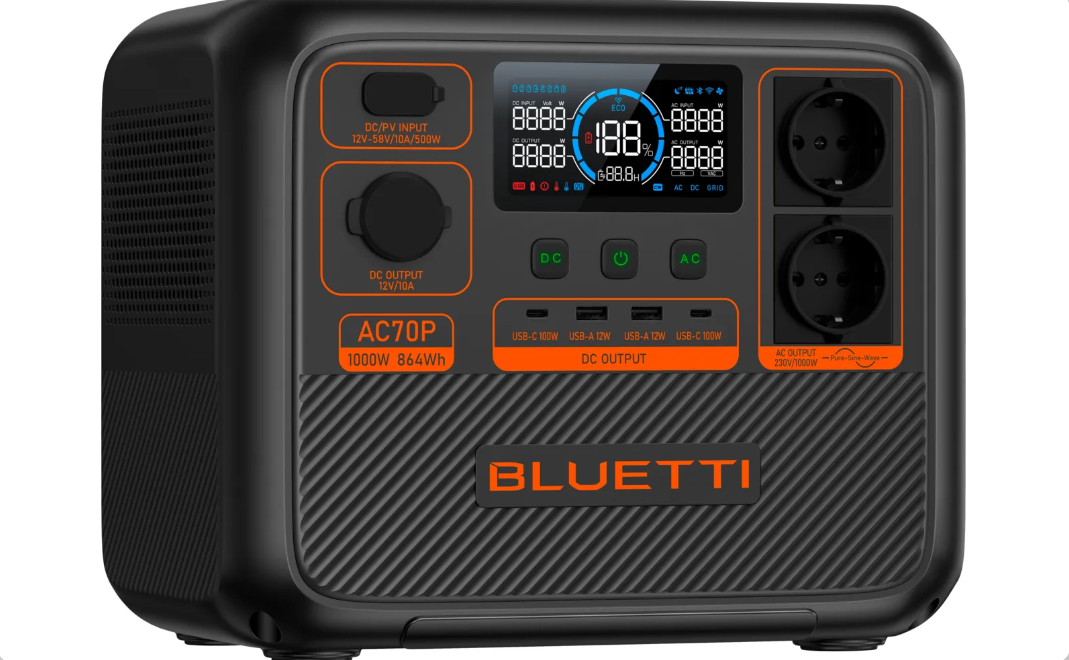 BLUETTI Premium 80 Portable Power Station 864Wh 1000W Solar Generator